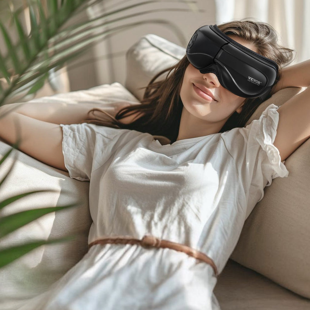 VEVOR Heated Eye Massager Eye Care Device, 5 Modes, Bluetooth Included